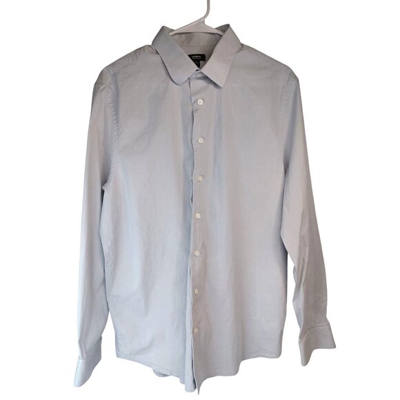 Express Mens Extra Slim Fit Light Blue Dress Shirt L - Picture 1 of 11